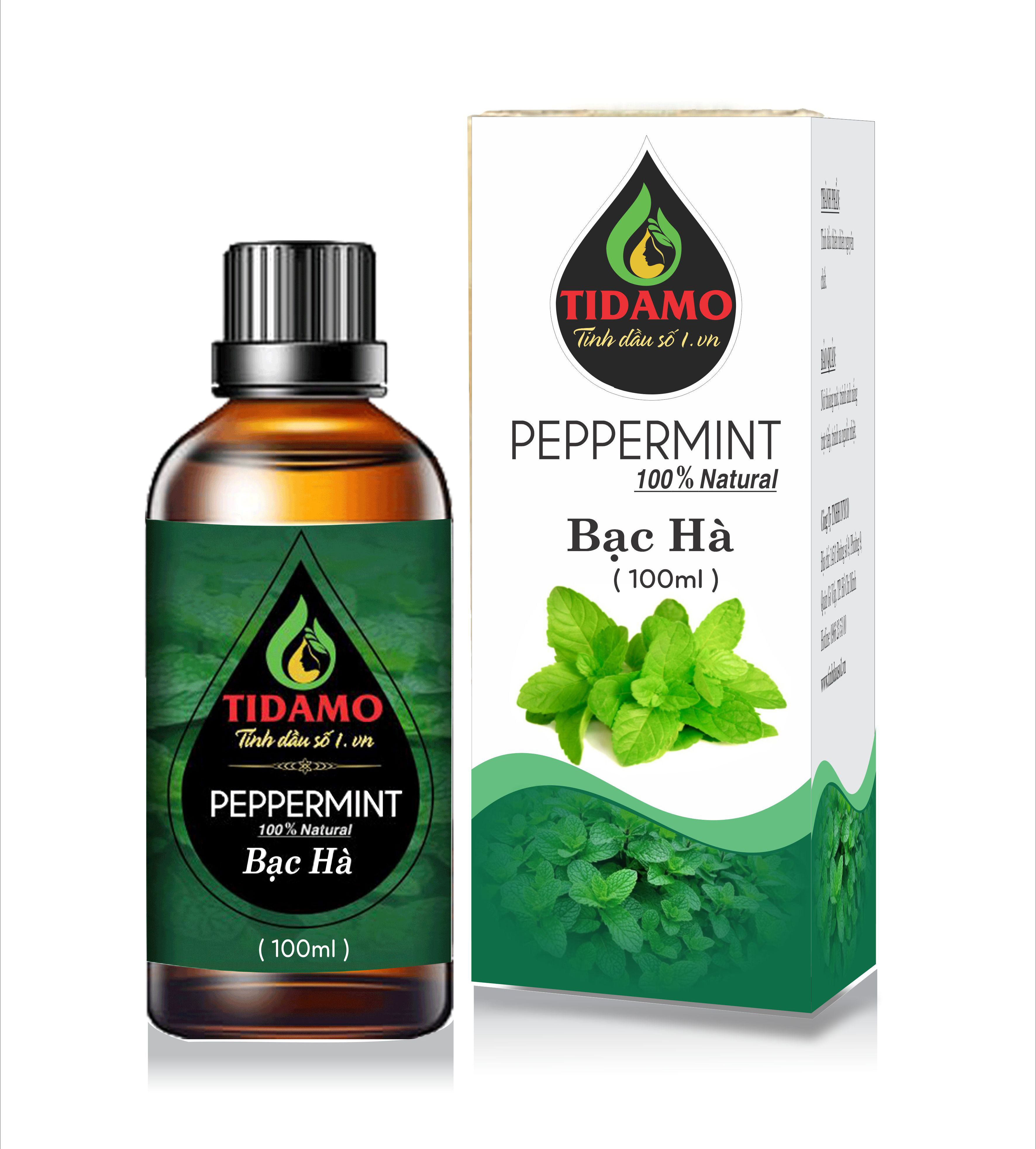 Tinh Dầu BẠC HÀ Thiên Nhiên Nguyên Chất 100ML - Tinh Dầu Xông Phòng BẠC HÀ Nguyên Chất Giúp Bảo Vệ Sức Khỏe, Kháng Khuẩn, Thư Giãn Tinh Thần và Xua Đuổi Côn Trùng