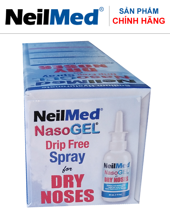 Gel Xịt Chống Khô Mũi, hỗ trợ điều trị Chảy Máu Cam, Làm Mềm Vãy Mũi - NeilMed NasoGel  Spray - Xuất Xứ Mỹ