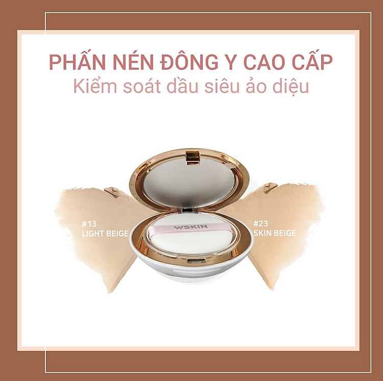 Phấn Nén Đông Y Cao Cấp Kiểm Soát Dầu WSKIN Premium Two-way Cake (Tặng 1 lõi sơ cua)