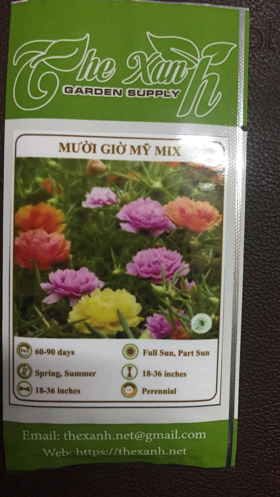 Bộ 1 gói hạt giống hoa Mười Giờ Mỹ Mix.