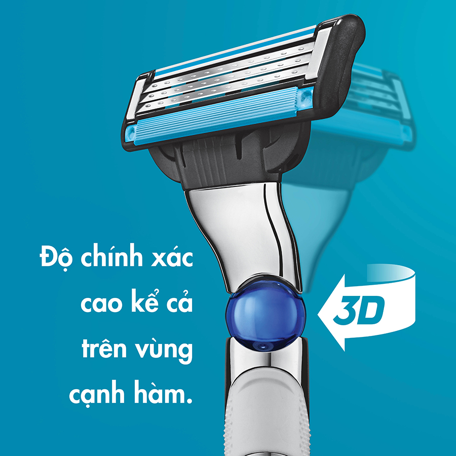 Dao cạo Gillette Mach 3 Turbo 3D 1 cán + 2 đầu lưỡi