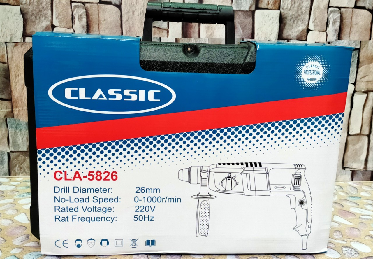 MÁY KHOAN ĐỤC 3 CHỨC NĂNG 800W CLASSIC CLA-5826 (MÁY KHOAN BÚA)- HÀNG CHÍNH HÃNG