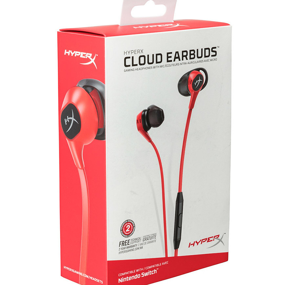 Tai nghe HyperX Cloud EARBUDS - HX-HSCEB-RD - Hàng Chính Hãng