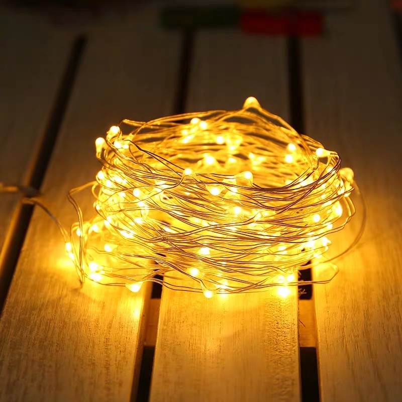 Dây đèn led đom đóm trang trí decor phòng, du lịch cắm trại, fairy light cao cấp (tùy chọn loại nguồn cấp, chiều dài dây và màu sắc)