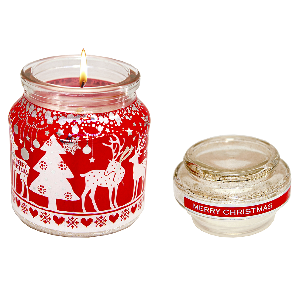 Hũ nến thơm tinh dầu Bartek Scandinavian Christmas 130g QT06657 - gừng, táo, quế (giao mẫu ngẫu nhiên)