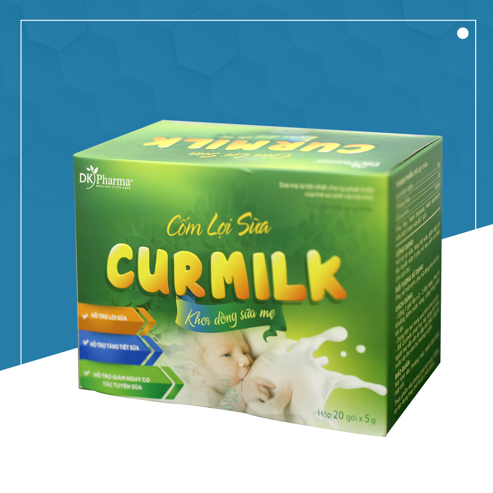 Cốm lợi sữa Curmilk (hộp 20 gói) - DK Pharma