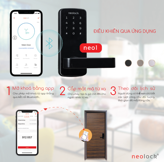 Khóa Cửa Điện Tử Thông Minh Neolock - Neo1