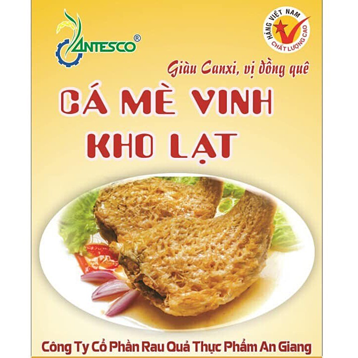 Thùng (06 hộp) Cá Mè Vinh kho lạt (210gr) - Antesco - Cá kho đóng hộp 210 gram, thực phẩm đóng hộp ăn liền (Đặc sản miền tây)