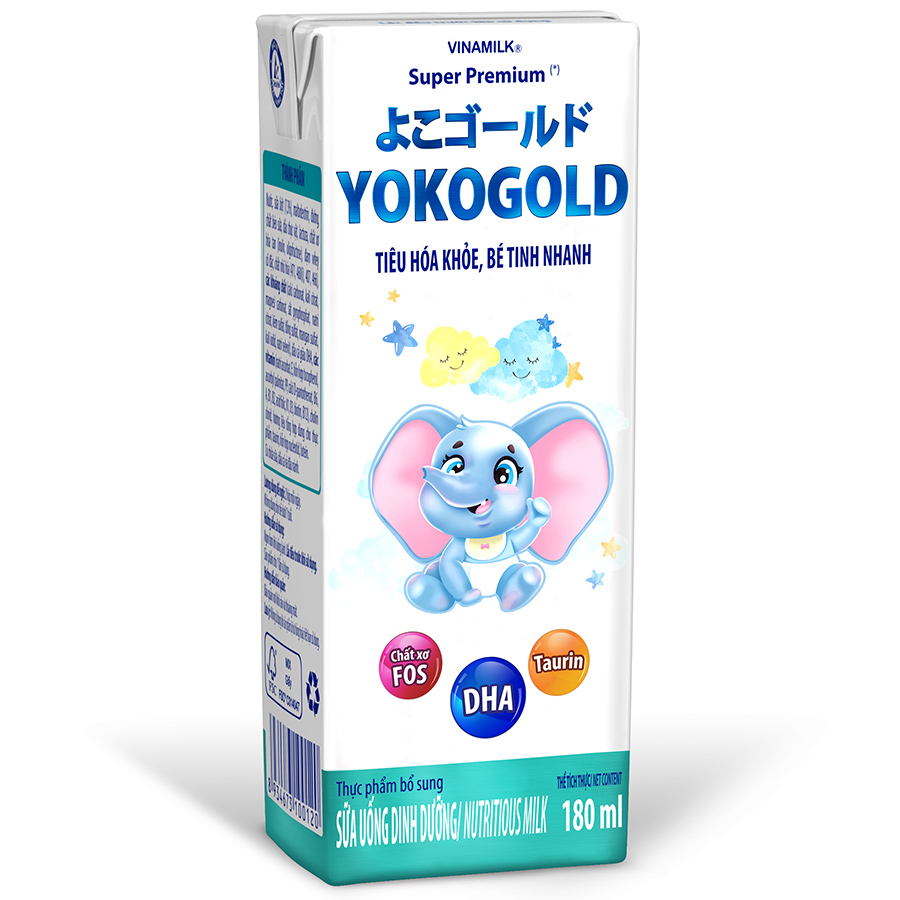 Thùng 48 hộp sữa YOKOGOLD pha sẵn 180ml