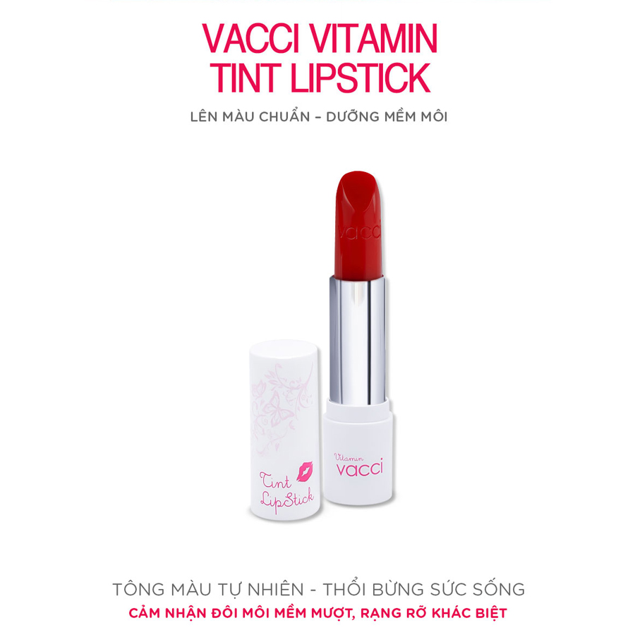 Son dưỡng có màu lâu phai cao cấp Vacci Vitamin Tint Lipstick