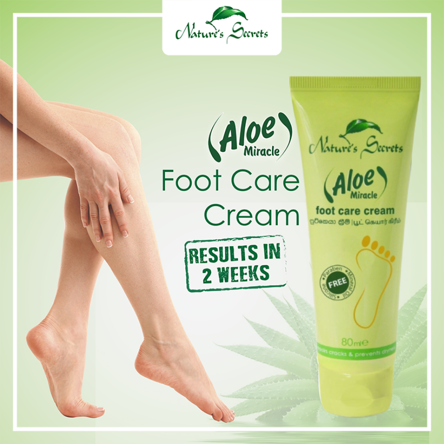 Kem hỗ trợ trị nứt gót chân Aloe Miracle Foot Care Cream 80ml