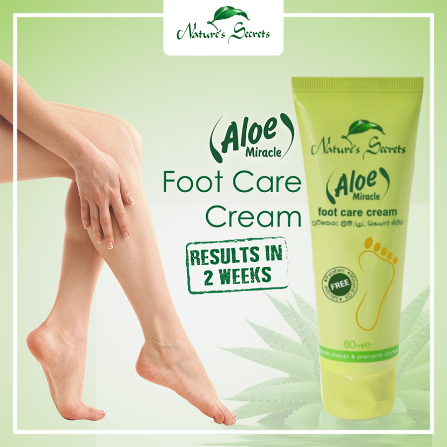 Kem dưỡng và hỗ trợ trị nứt gót chân Aloe Miracle Foot Care Cream 80ml