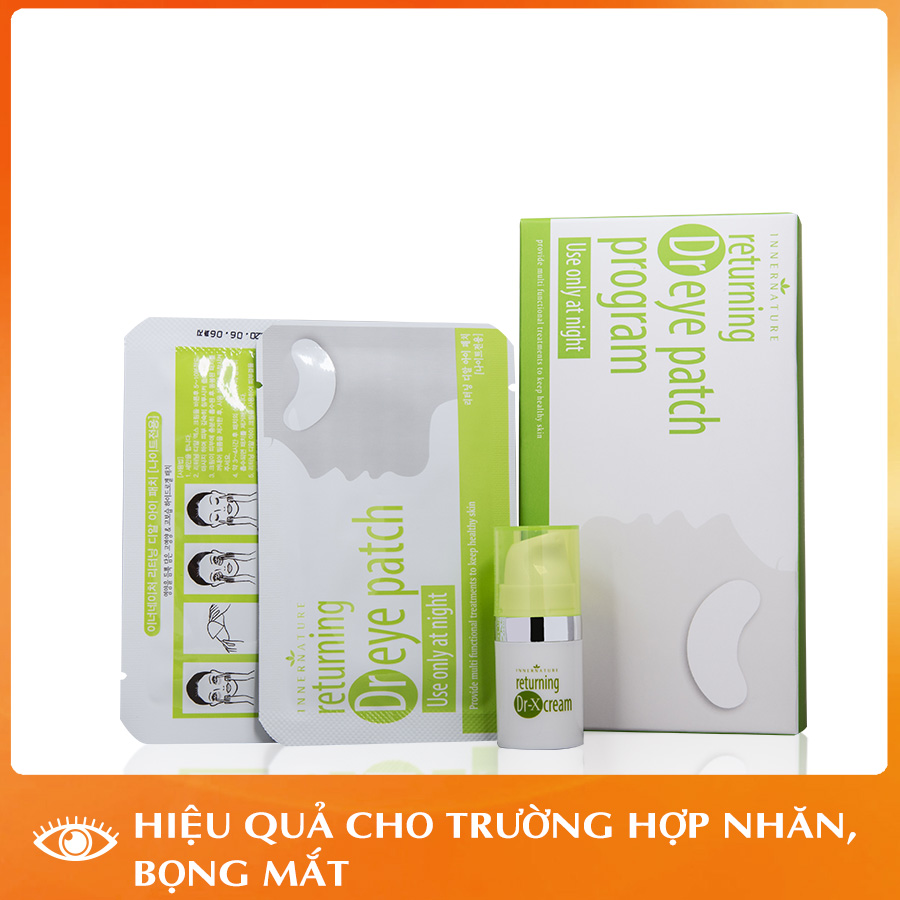 Liệu trình trẻ hóa vùng da mắt giúp giảm nếp nhăn, bọng, thâm mắt Hàn Quốc Lagivado Dr Eye Patch Program hộp 10 miếng – Màu trắng xanh