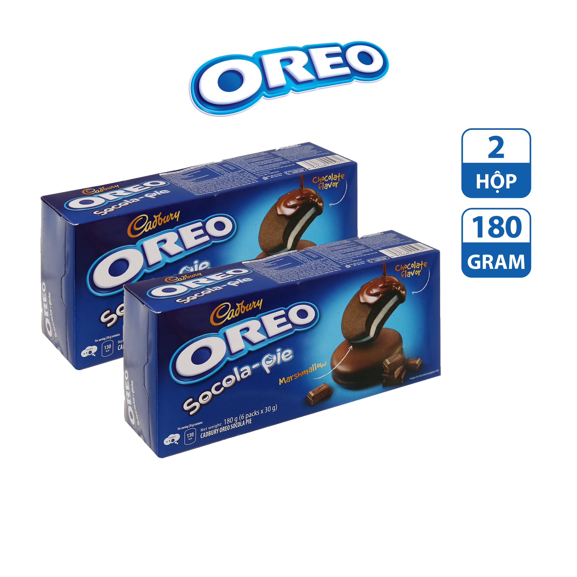 Combo 2 Hộp Bánh OREO Socola Pie 2x180g