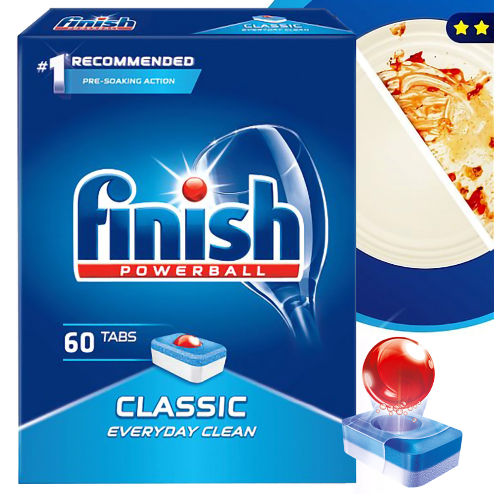 Hộp 60 viên rửa chén Finish Classic Dishwasher Tablets QT09443