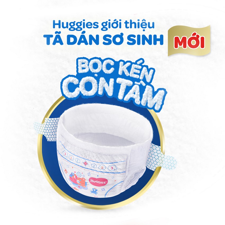 Tã dán sơ sinh Huggies mới size S gói 56 miếng