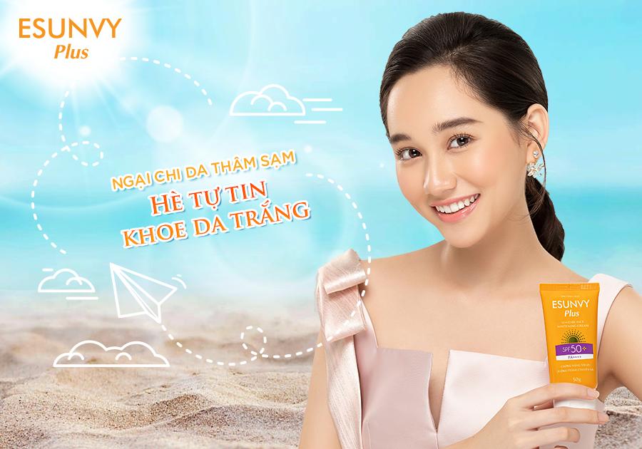 Kem Chống Nắng Esunvy Plus - Sun Care Face Whitening Cream SPF50+/PA++++ - Chống nắng tối ưu, dưỡng trắng chuyên sâu - Tuýp 50g