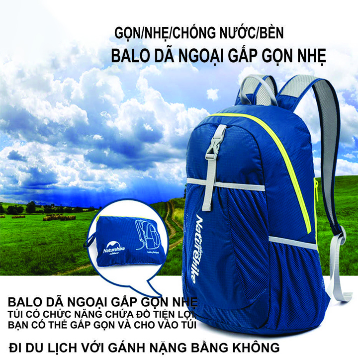 Balo du lịch dã ngoại phượt leo núi Naturehike Hàng chính hãng