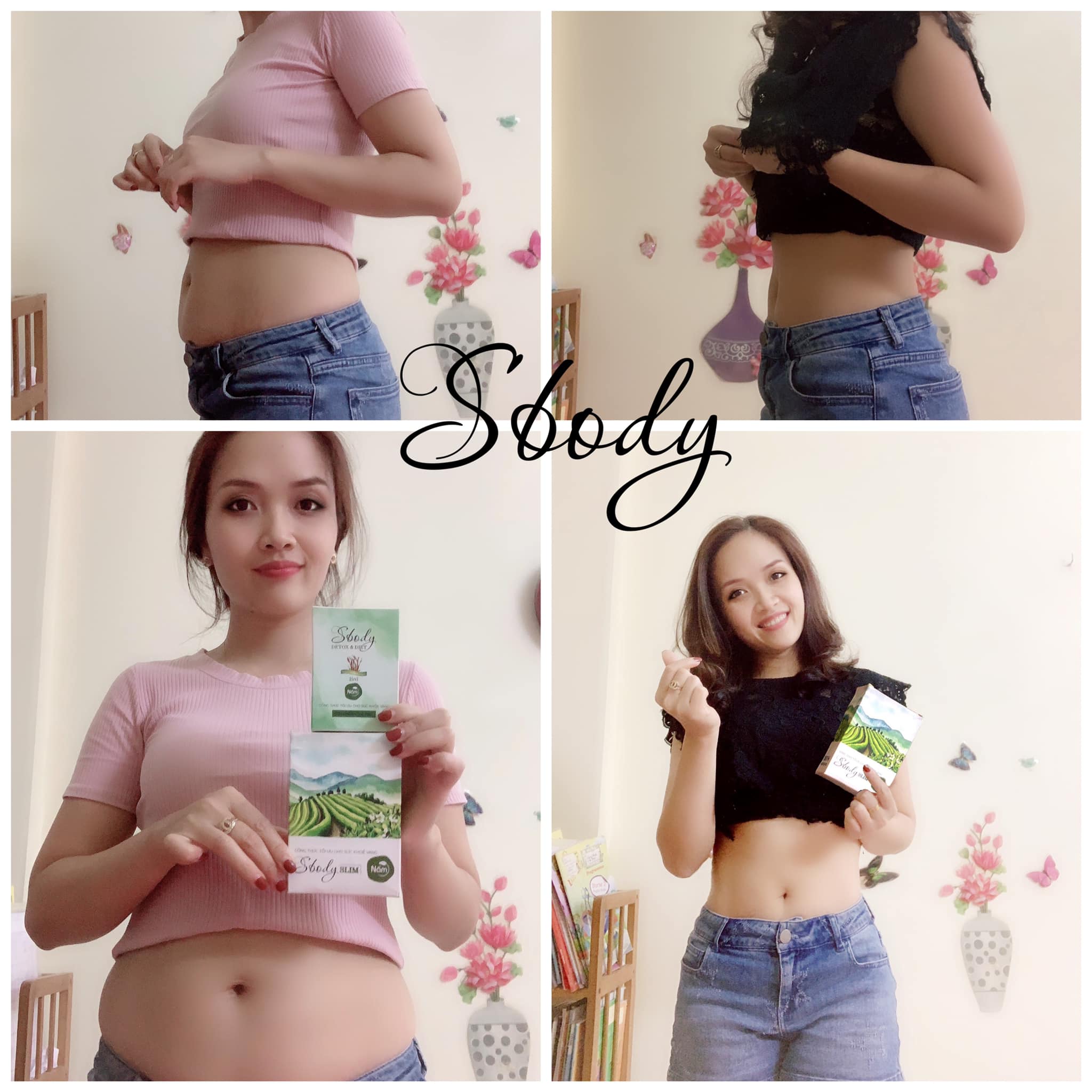 (2 Hộp) Sbody Slim Viên uống hỗ trợ Giảm Cân Nấm - Giảm Thèm Ăn Không Hại Sức Khoẻ