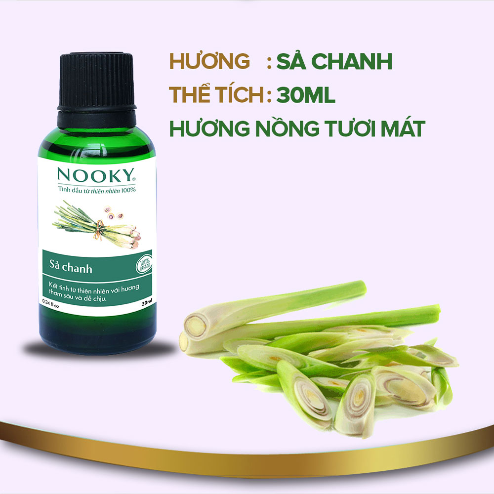 [30ml] Tinh dầu Sả Chanh NOOKY 100% Thiên Nhiên - TORO FARM