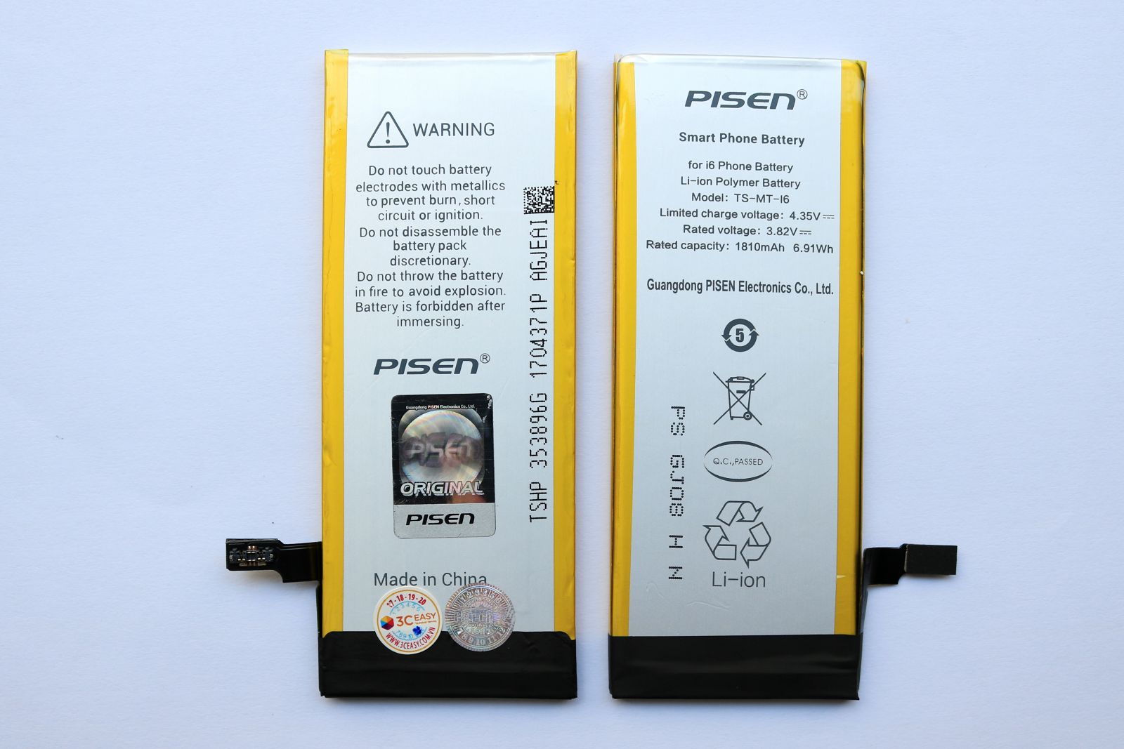 Pin điện thoại Pisen dành cho Iphone - Hàng Chính Hãng
