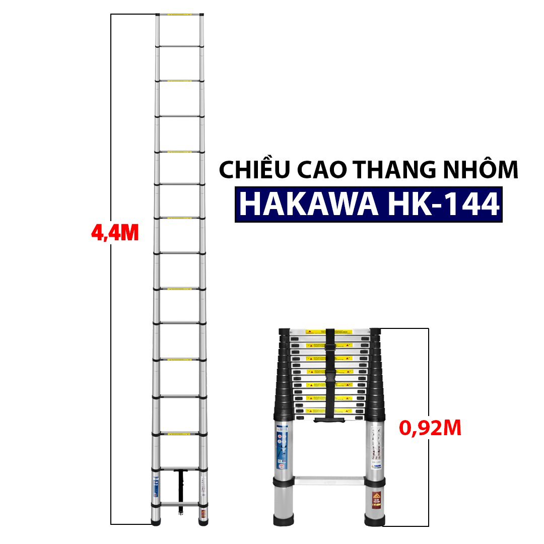 Thang nhôm rút HAKAWA HK-144