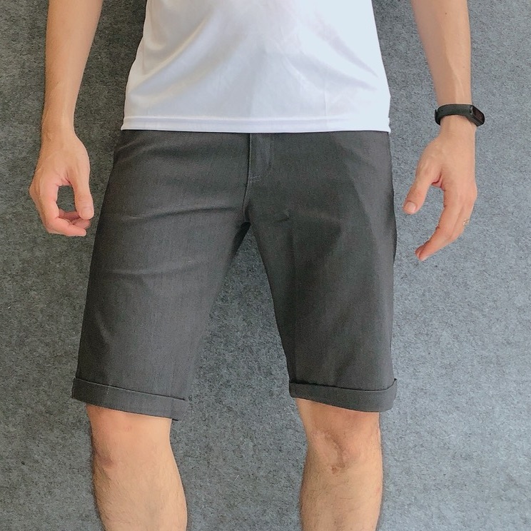 Quần short kaki nam - Xám - 28