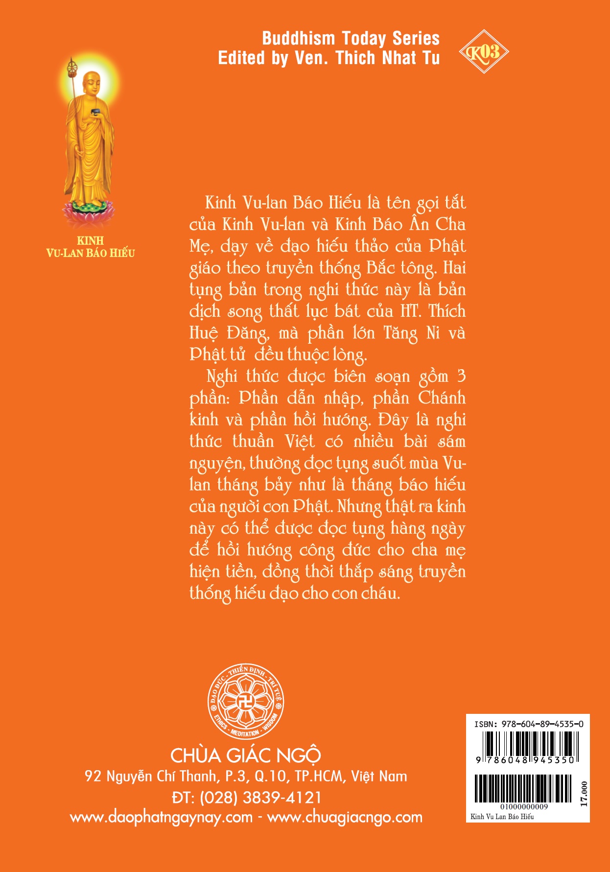 Kinh Vu Lan Báo Hiếu (Tái bản 2018)