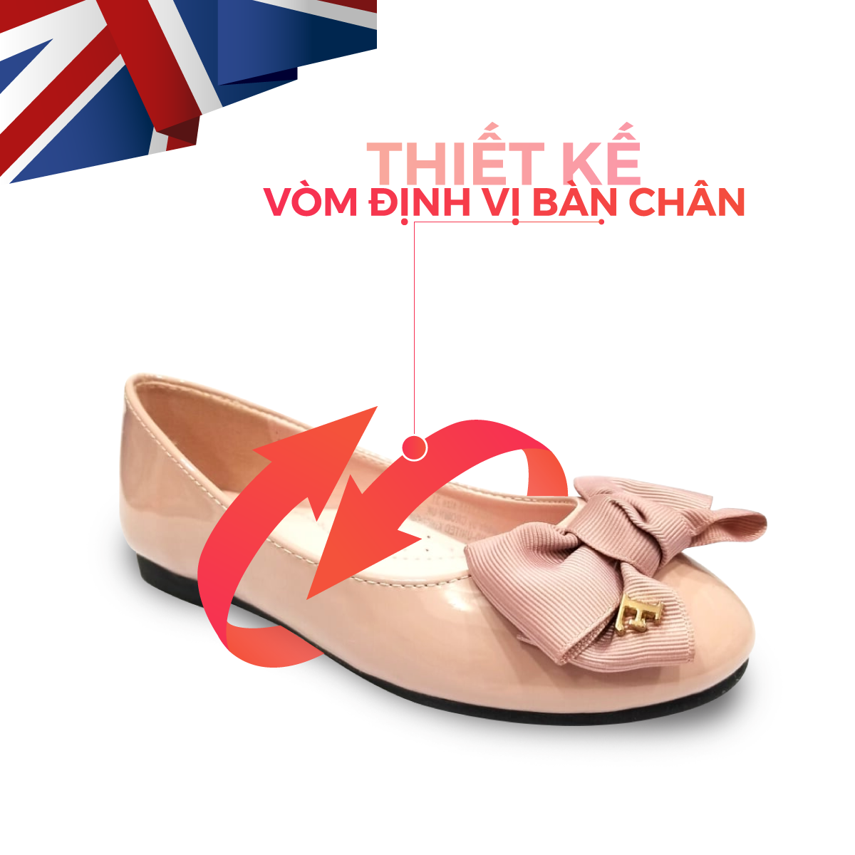 Giày Búp Bê Bé Gái Đi Học Đi Chơi Crown Space UK Ballerina Trẻ Em Cao Cấp CRUK3115 Nhẹ Êm Thoáng Size 30-36/6-14 Tuổi