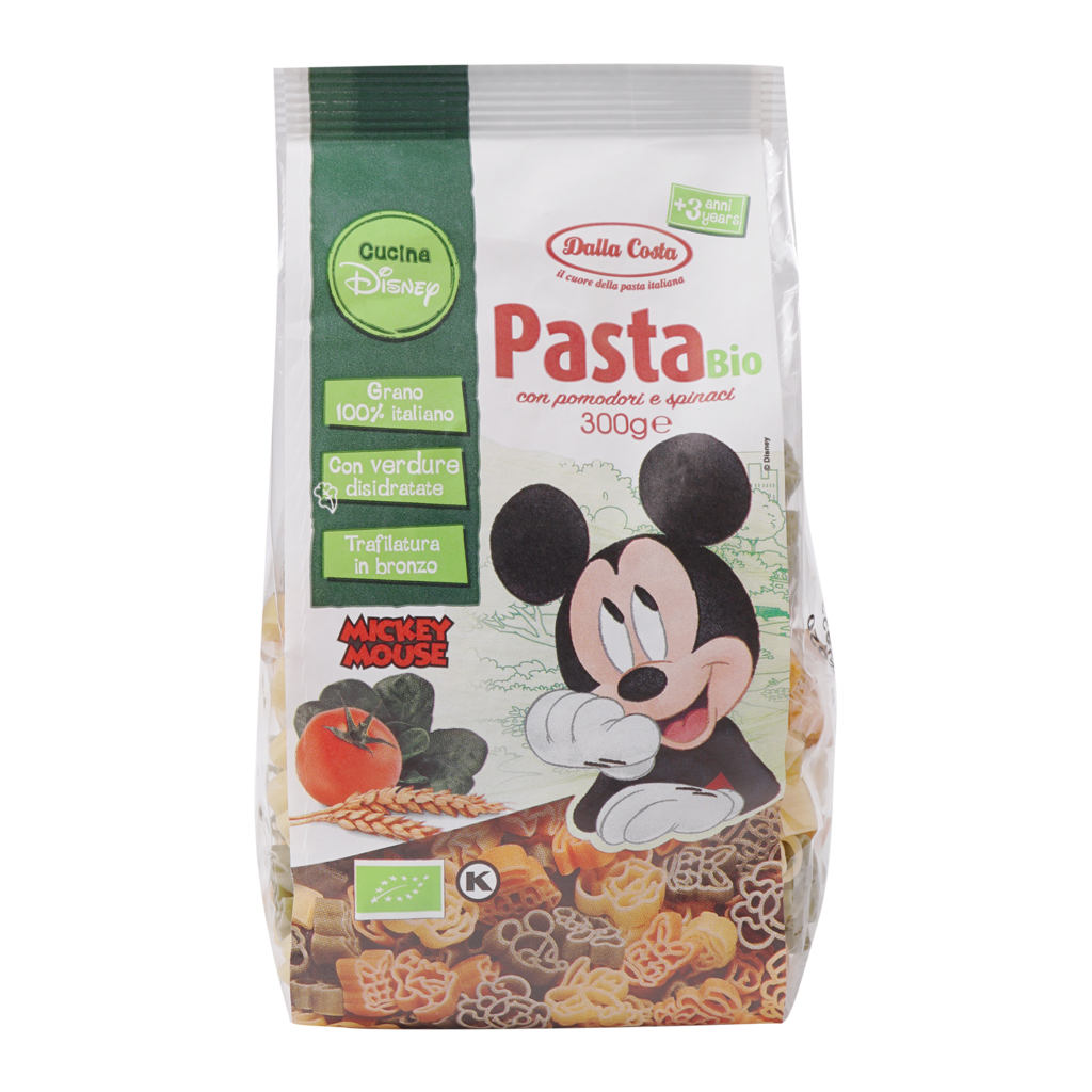 Nui rau củ hữu cơ cho bé hình chuột Mickey 300g Dalla Costa