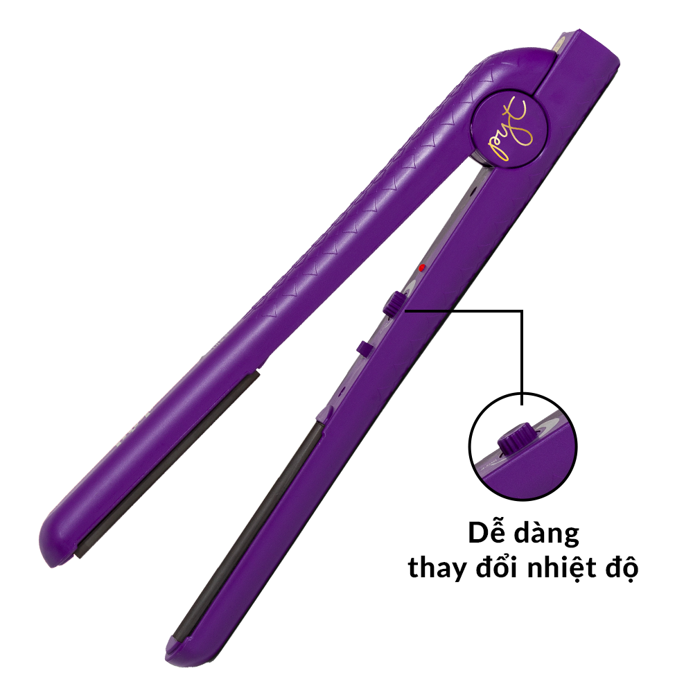 Máy Kẹp Tóc Bằng Sứ PYT Ceramic Styling Tool (2 trong 1) - Màu Tím -  Công Nghệ Nhiệt Hồng Ngoại Xa - Có Thể Duỗi, Uốn Lọn Hoặc Uốn Cúp