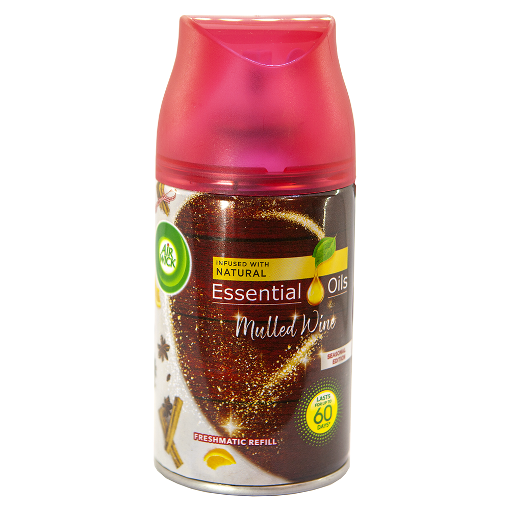 Bình xịt tinh dầu thiên nhiên Air Wick Mulled Wine 250ml QT06515 - cam, quế, hồi