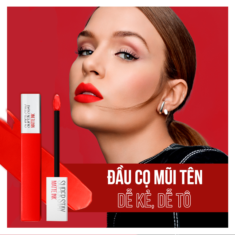 Son Kem Lì 16h Lâu Trôi Maybelline New York Super Stay Matte Ink Lipstick 5ml 170 Initiator