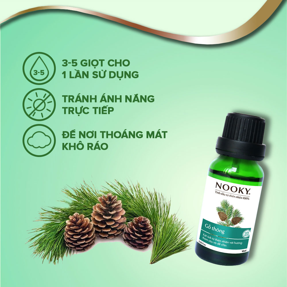 [10ml] Tinh dầu Gỗ Thông NOOKY 100% Thiên Nhiên - TORO FARM