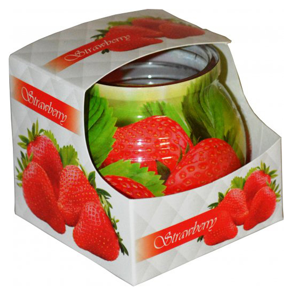 Ly nến thơm tinh dầu Admit Strawberry 85g QT04547 - hương dâu tây