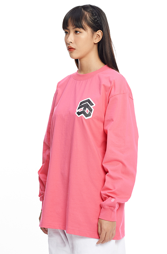 Áo Thun 5THEWAY Tay Dài Hồng aka 5THEWAY /stroke/ BIG LOGO LS NEW TEE in HOT PINK