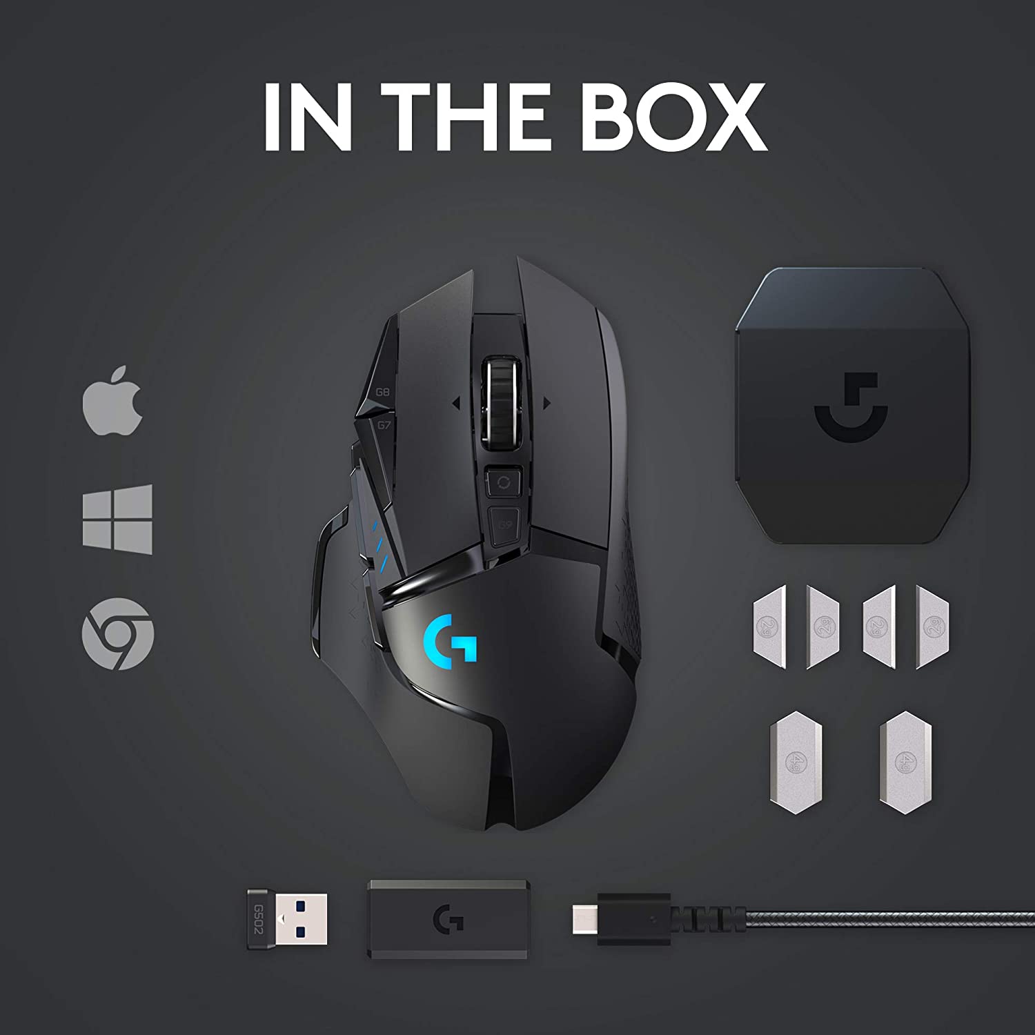 Chuột game không dây Lightspeed Logitech G502 - Hàng chính hãng