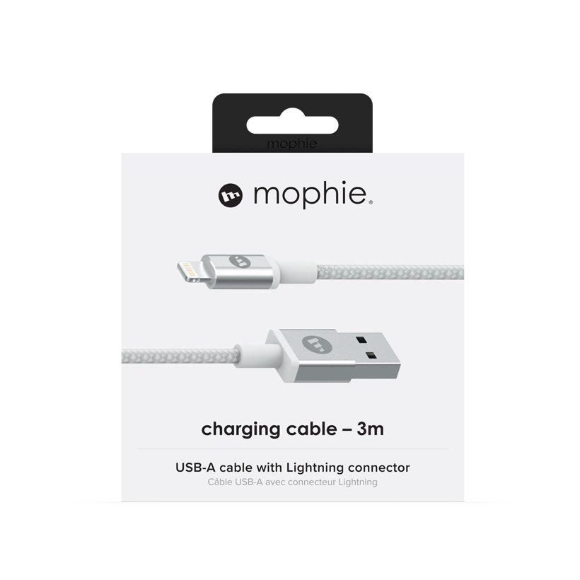 Cáp light ning Mophie 3m - Hàng Chính Hãng