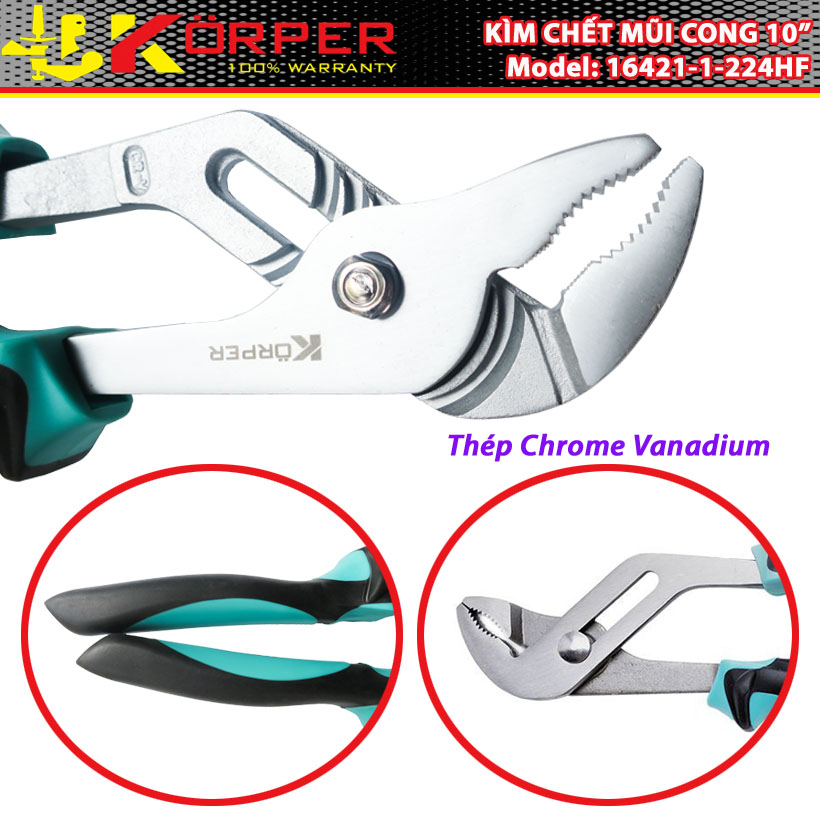 Kìm mỏ quạ 10" Korper KP-15608-01-250
