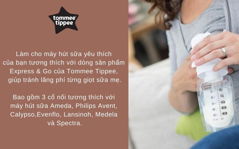 Bộ cổ nối máy hút sữa Tommee Tippee - Express &amp; Go