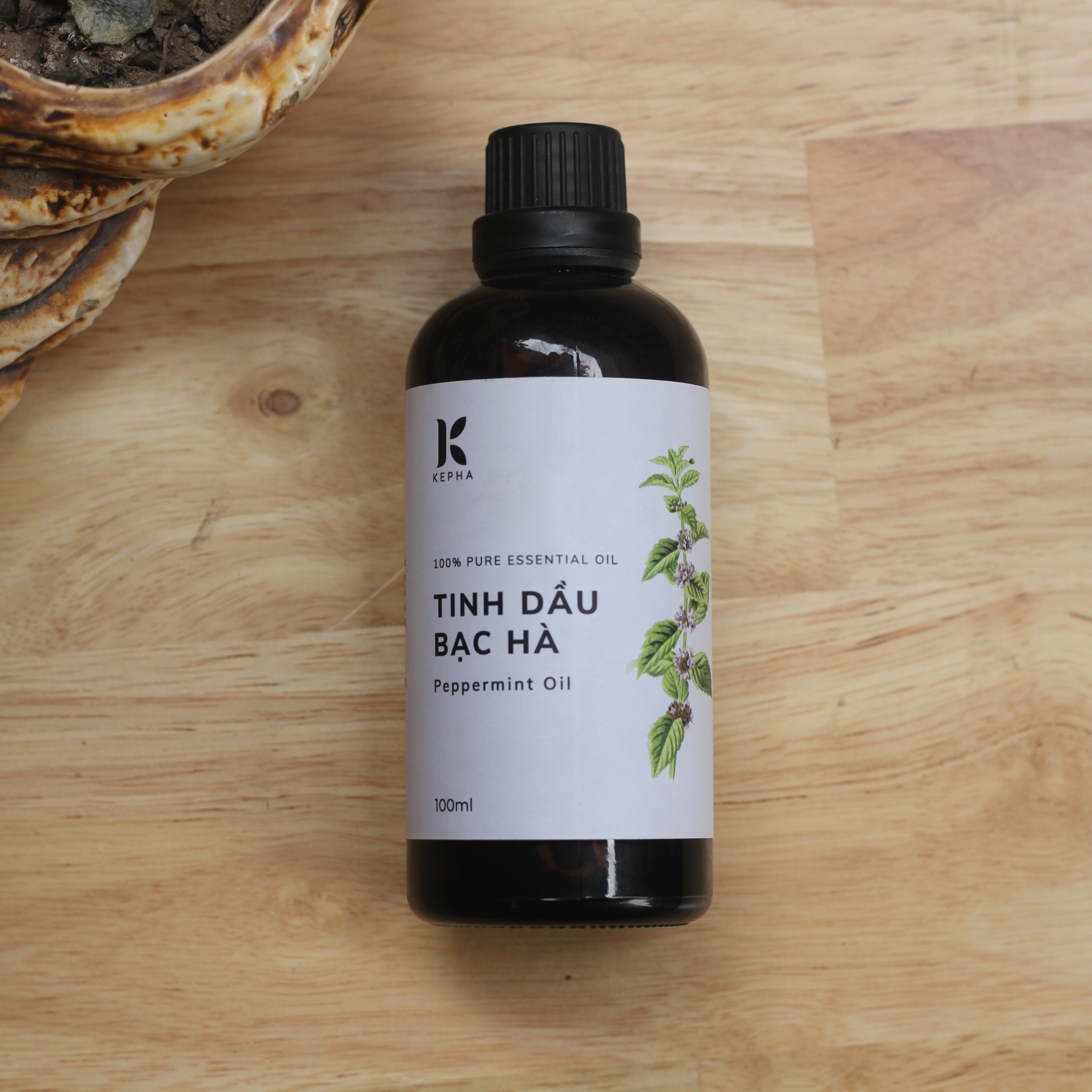 Tinh dầu Bạc Hà Peppermint Kepha 100ml - Bạc hà Âu Nguyên chất 100% Nhập khẩu trực tiếp Ấn Độ - Đuổi chuột hiệu quả