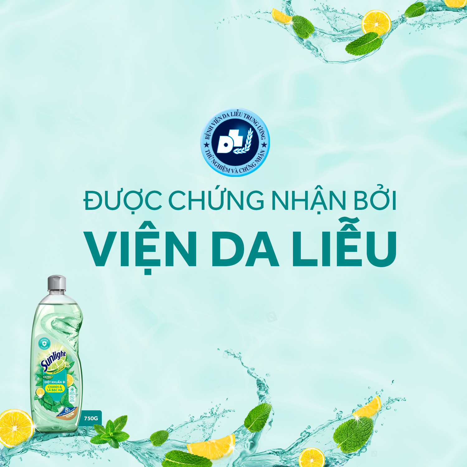 Nước rửa chén Sunlight diệt khuẩn 750ML