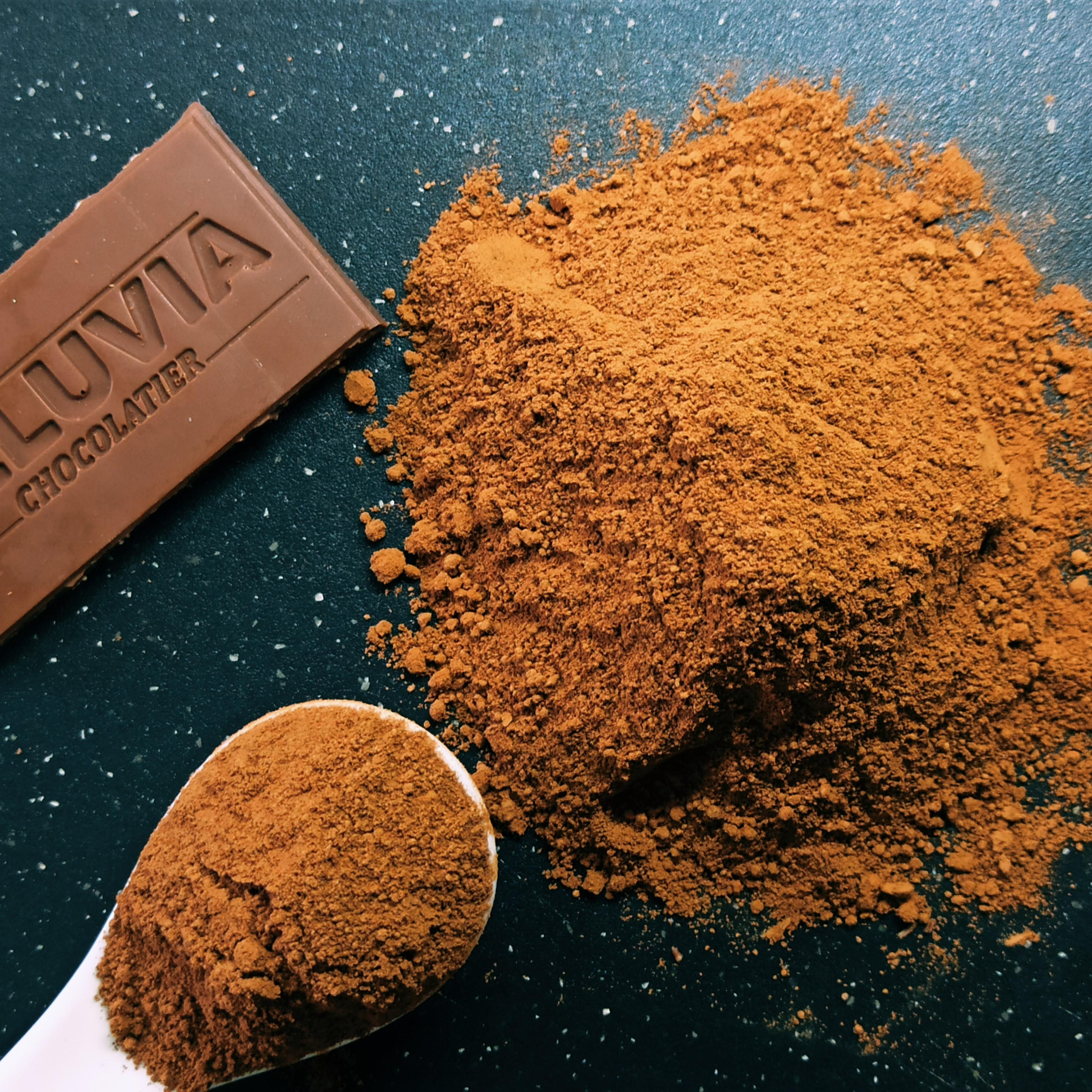 Bột ca cao nguyên chất không đường 100% Alluvia gói lớn 500 gram Dòng thượng hạng 20% bơ cacao tự nhiên