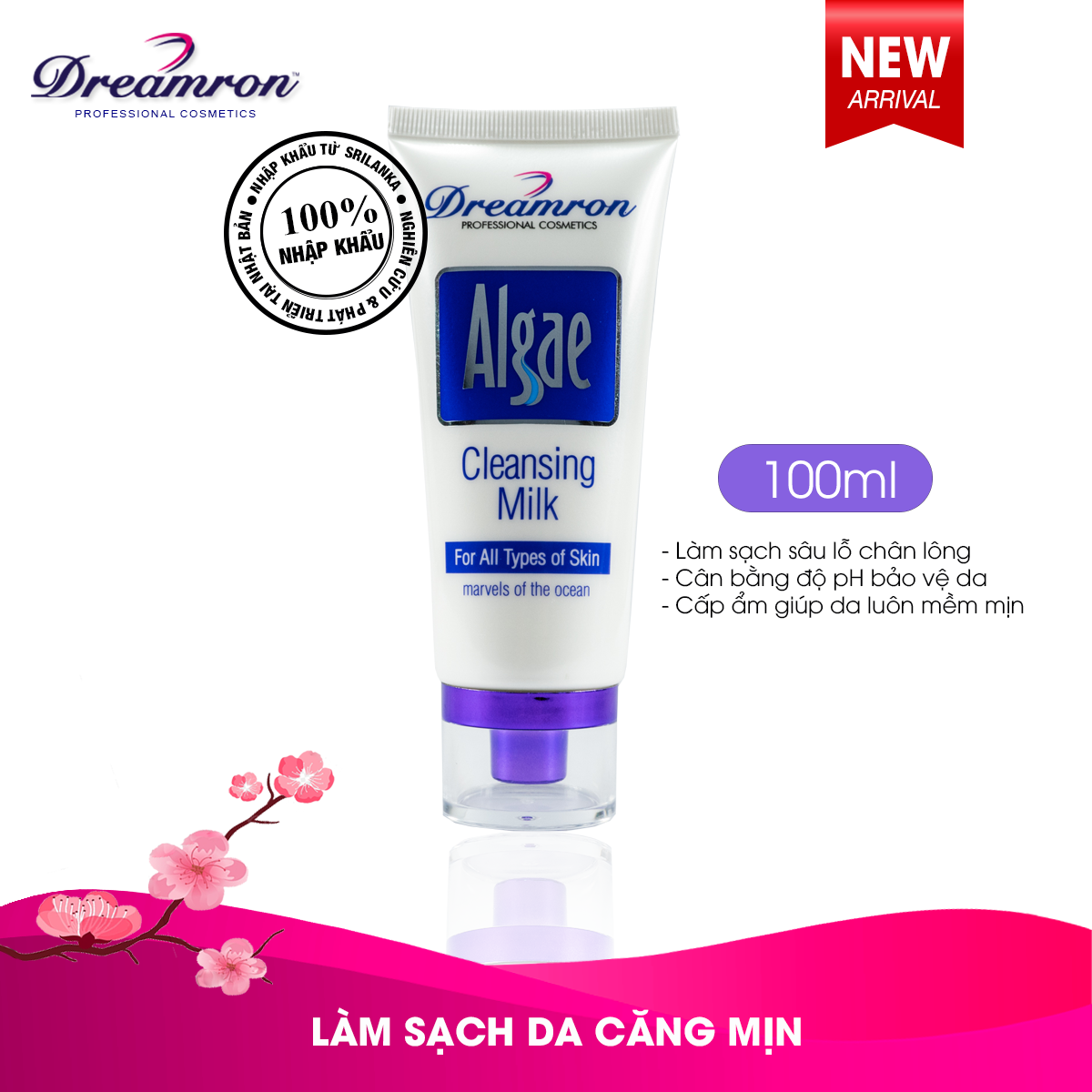 Algae Cleansing Milk - Sửa rửa mặt  algae 100ml