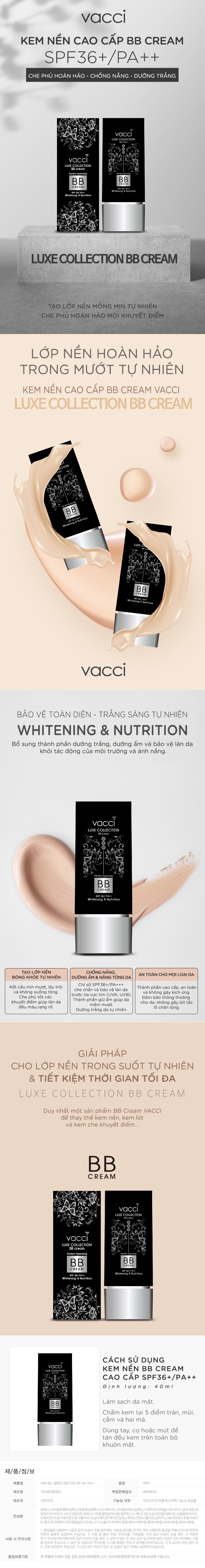 KEM PHẤN TRANG ĐIỂM CAO CẤP DƯỠNG TRẮNG DA THẾ HỆ MỚI BB CREAM DẠNG TUÝP SPF36+PA++