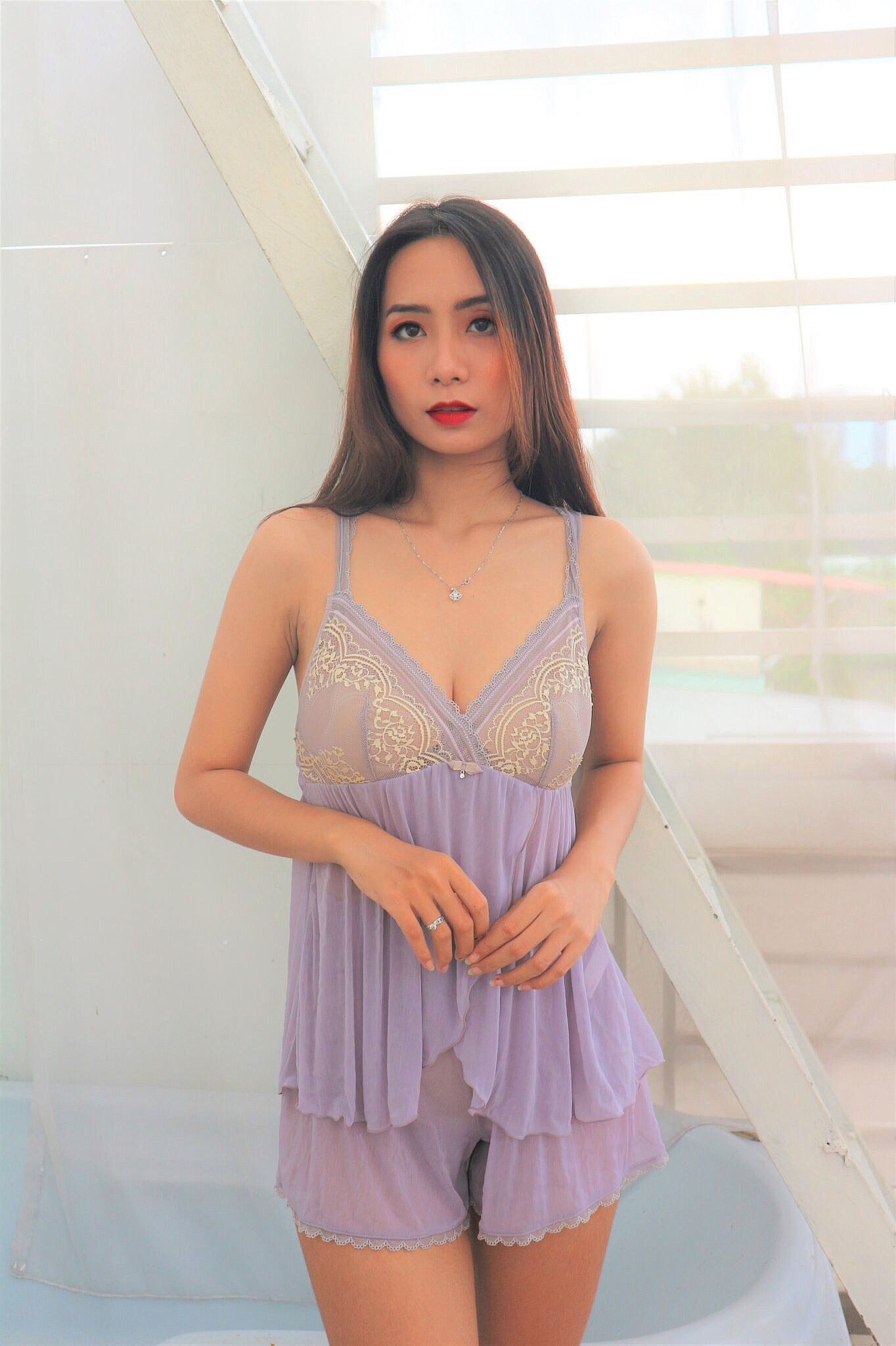 Đầm ngủ thời trang BARE G4040067-VX màu xám