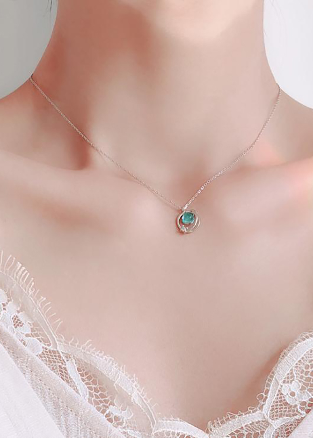 Dây Chuyền Bạc Nữ Quả Cầu Vũ Trũ DB-2365 Bảo Ngọc Jewelry