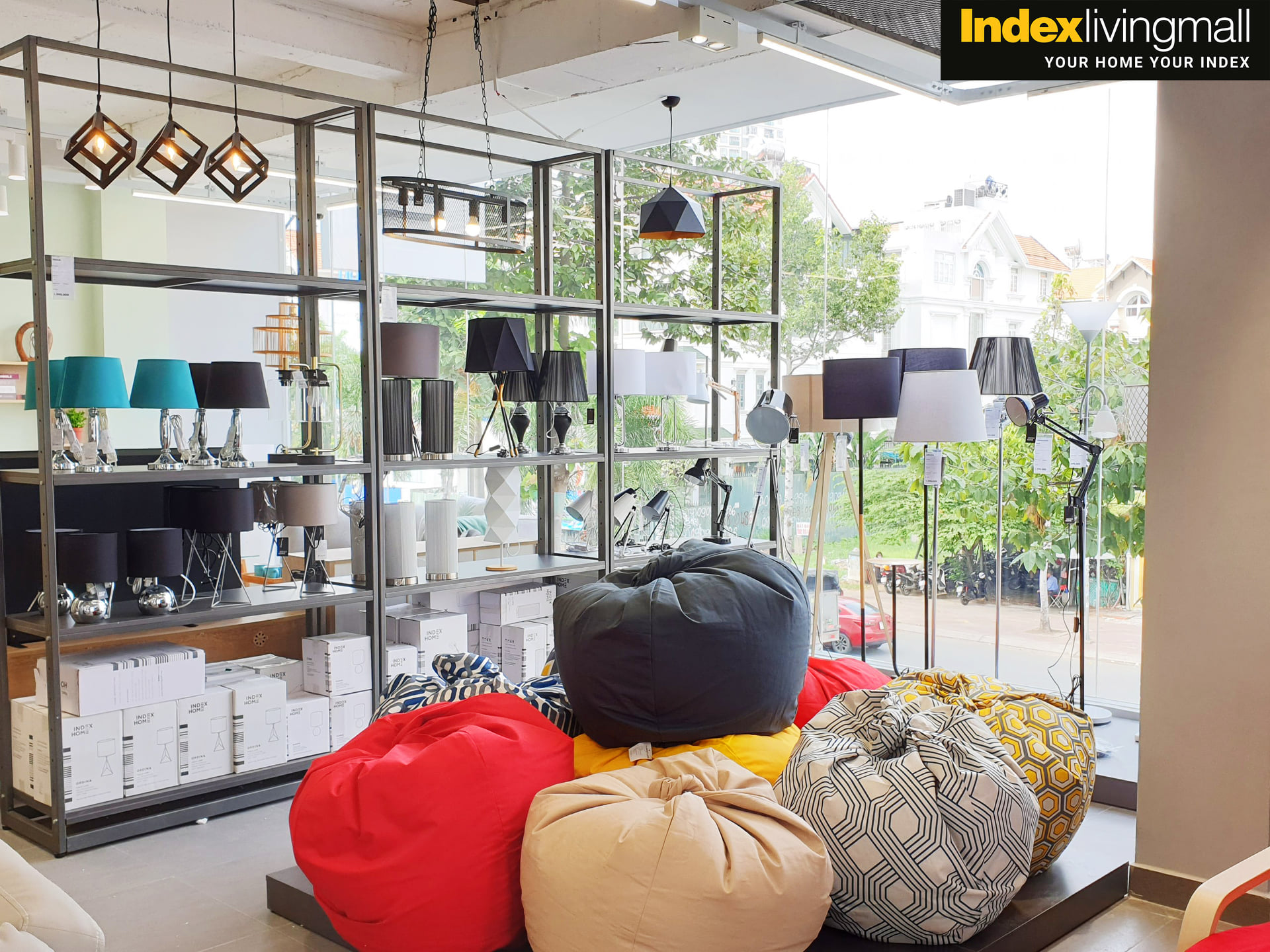 Vỏ gối lười FATINA vải sợi tổng hợp bền chắc, vỏ màu xám đậm đơn giản | Index Living Mall - Phân phối độc quyền tại Việt Nam