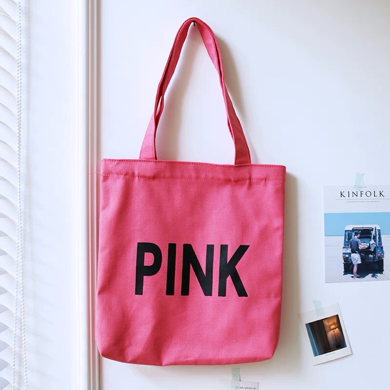 Túi Vải Canvas PINK Đeo Vai Siêu Hot