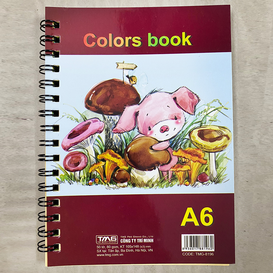 Lốc 3 Quyển Sổ Lò Xo Colors Book 8196 A6 -50 Tờ - Giao Mẫu Ngẫu Nhiên